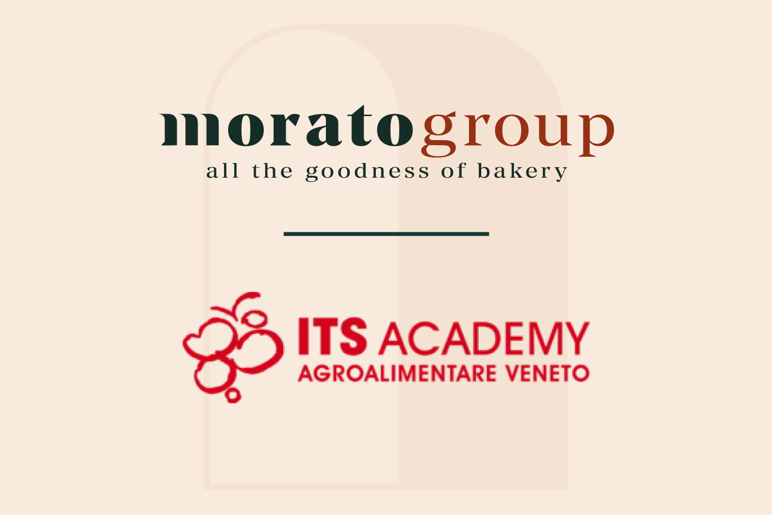 Logo di Morato Group e ITS Academy in un design elegante con uno sfondo chiaro